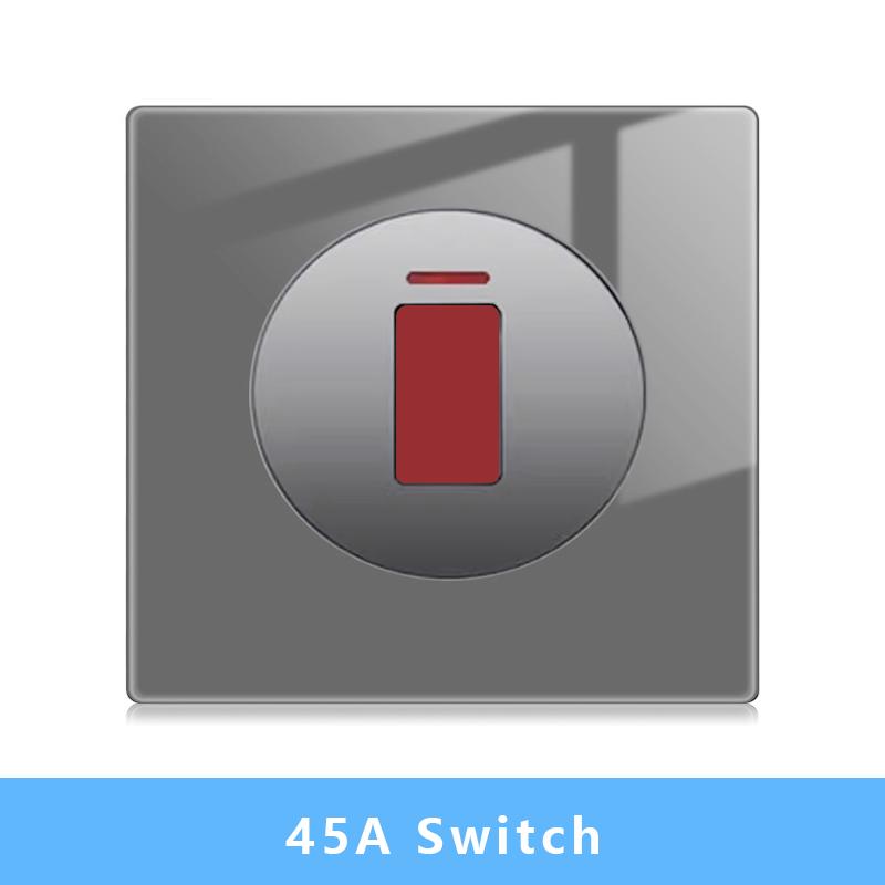 Настенный выключатель света Панель светодиодных индикаторов UK EU FR Универсальная электрическая розетка USB Фортепианные клавиши Самовосстанавливающиеся настенные выключатели Телевизор Компьютер