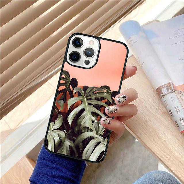 Чехол для телефона Монстера Цветок Тропические Зеленые Листья Для iPhone 17 Air 15 16 Чехол 14 13 Pro Max 12 11 Pro Max Max Plus