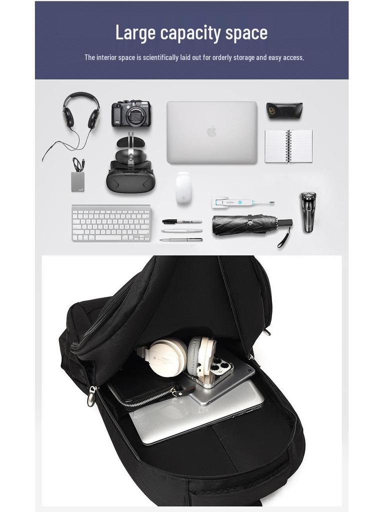 Мужской повседневный модный рюкзак для ноутбука большой вместимости для студентов