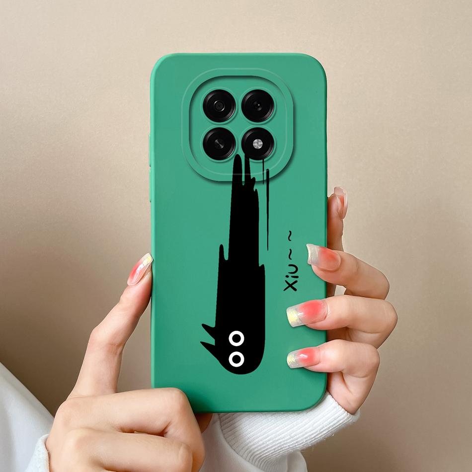 Чехол для телефона Oppo A5 Pro 5G Милый мультяшный задний чехол для Oppo A 5 2025 Полная защита Мягкий жидкий силикон Ударопрочный корпус