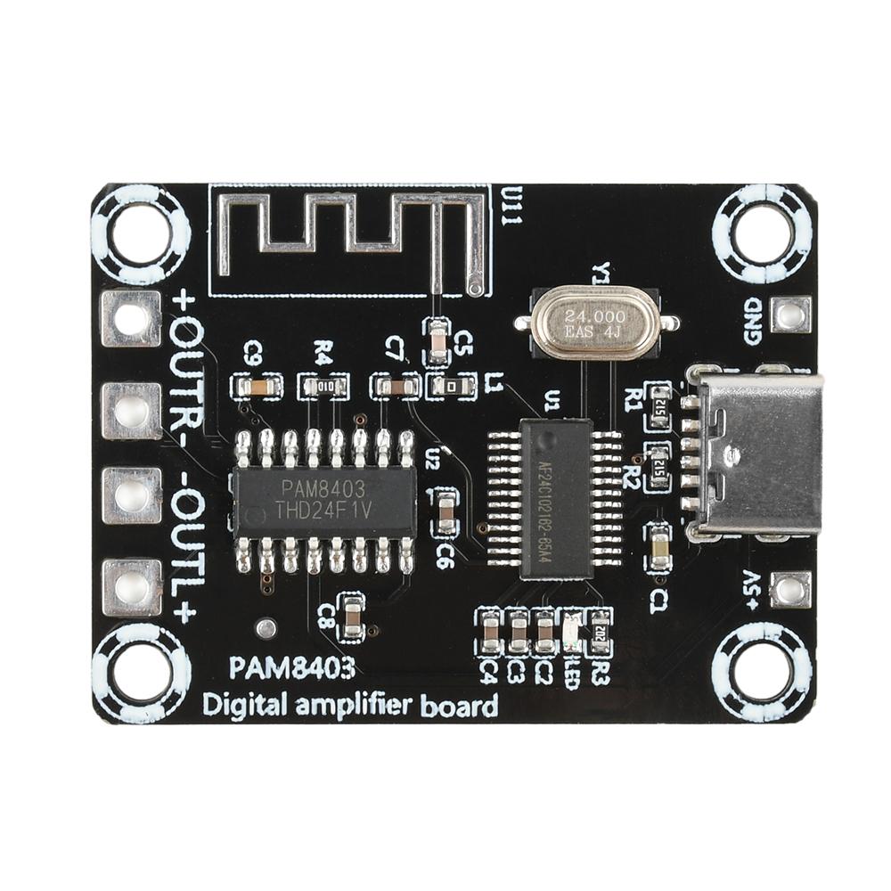 XH-A155 DC5V Мини PAM8403 Ультра Чистый Класс D BT Цифровой Усилитель Плата 5 Вт+5 В Плата Усилителя Type-C Питание
