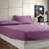 Стеганый наматрасник и наволочка из 100% хлопка сиреневого цвета НАБОР защитных наматрасников