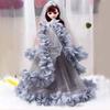 Очаровательная кукла на свадьбу для девочек, большая игрушка, безопасное платье-пузырь с подвижными глазами, подарок на день рождения, многофункциональное
