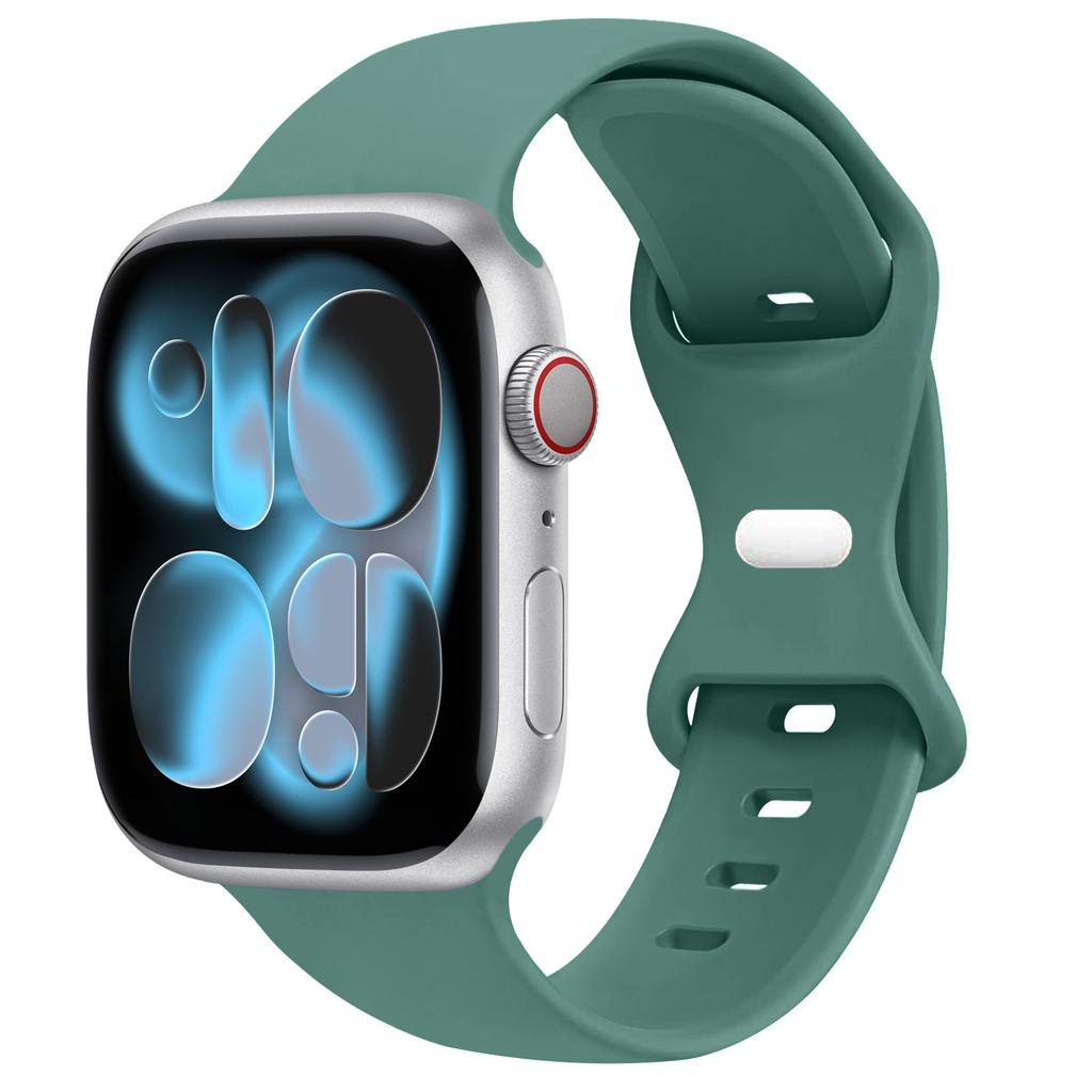 Спортивный силиконовый ремешок для Apple Watch Bands 40мм 44мм 46мм 45мм 41мм 49 42мм Correa Браслет iWatch серия 10 11 9 8 7 ultra 3 SE