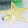 1 шт. Уличный домашний декор Рождественские украшения Верхушка для елки Блестящая звезда
