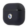 Bmw Bma3Sslna Airpods 3 Cover Granatowy/Navy Geniune Leather Silver Logo