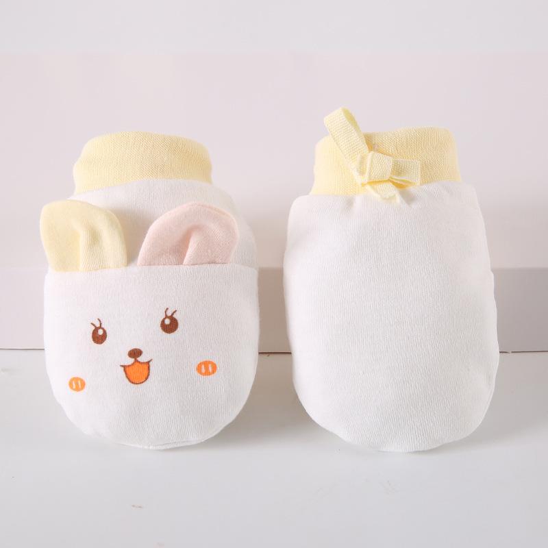 Newborn Breathable Pure Cotton Anti-Scratch Mittens