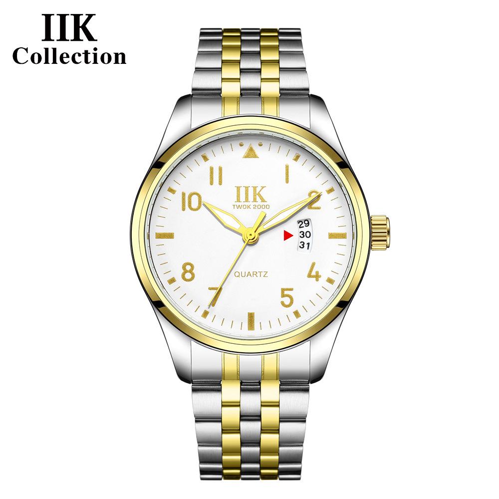 IIK Водонепроницаемые спортивные часы с календарем, мужские цифровые часы, деловые кварцевые мужские часы GB982