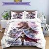 3pcs Duvet Cover Set (1*Duvet Cover + 2*Pillowcase, Without Core), Final Fantasy Print Bedding Set, Bedroom Decor, All‑Season, Birthday Gift