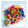 Construction Marble Run Race Track DIY Building Railway 105 Piece Set Kids 3D Maze Ball Roll Toys Children Christmas