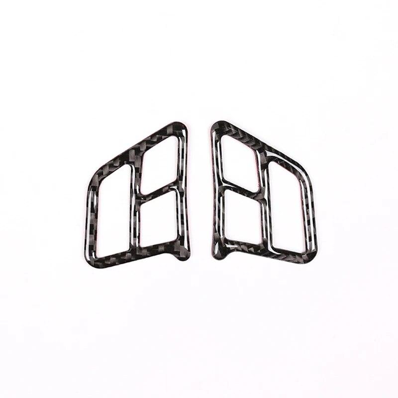 2 шт., углеродное волокно, рамка с кнопками на руль автомобиля, декоративные наклейки, аксессуары для интерьера для BMW 3 серии E90 E92 2005-2012