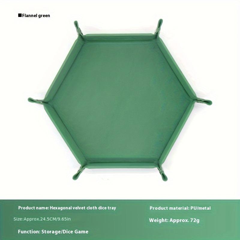1 шт. Шестиугольный складной органайзер для хранения из искусственной кожи и бархата - Штабелируемый органайзер для игр в кости с открывающейся крышкой, Разноцветные варианты для настольных ролевых игр
