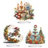 Acrylic Special Shaped Christmas Theme Diamond Painting Tabletop Ornaments Kit Desktop Diamond Art Kits Bedroom Table Decoration
