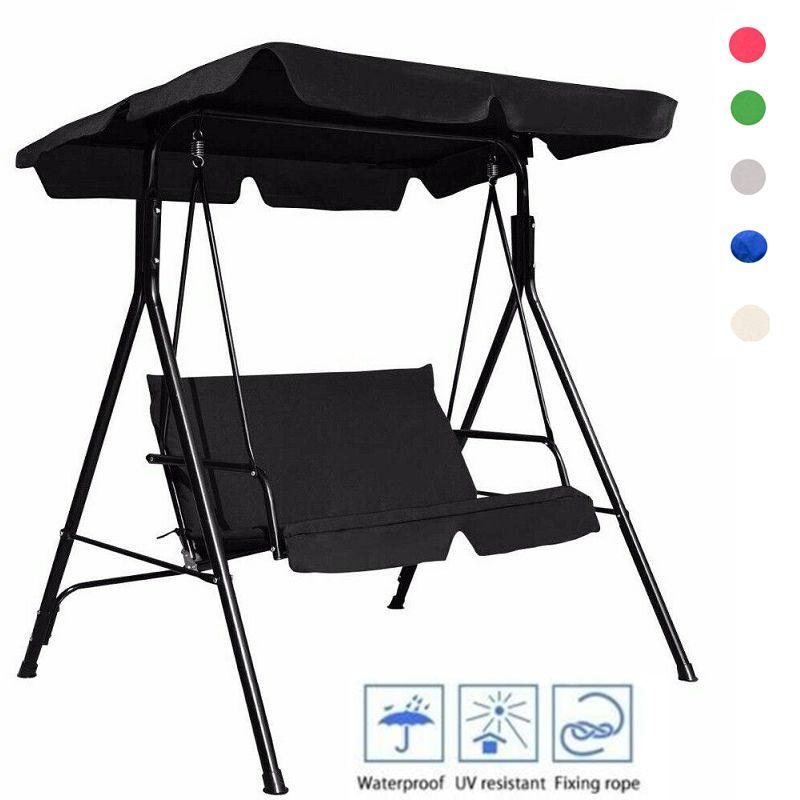 Anti-uv Swing Seat Canopy Cover With Bandages For Outdoor Use
