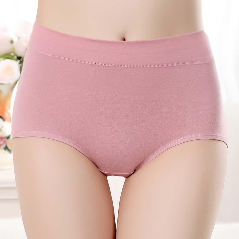 Plus Size Cotton Mid-High Waist Tummy Control Panties for Women (200-230 Lbs)
