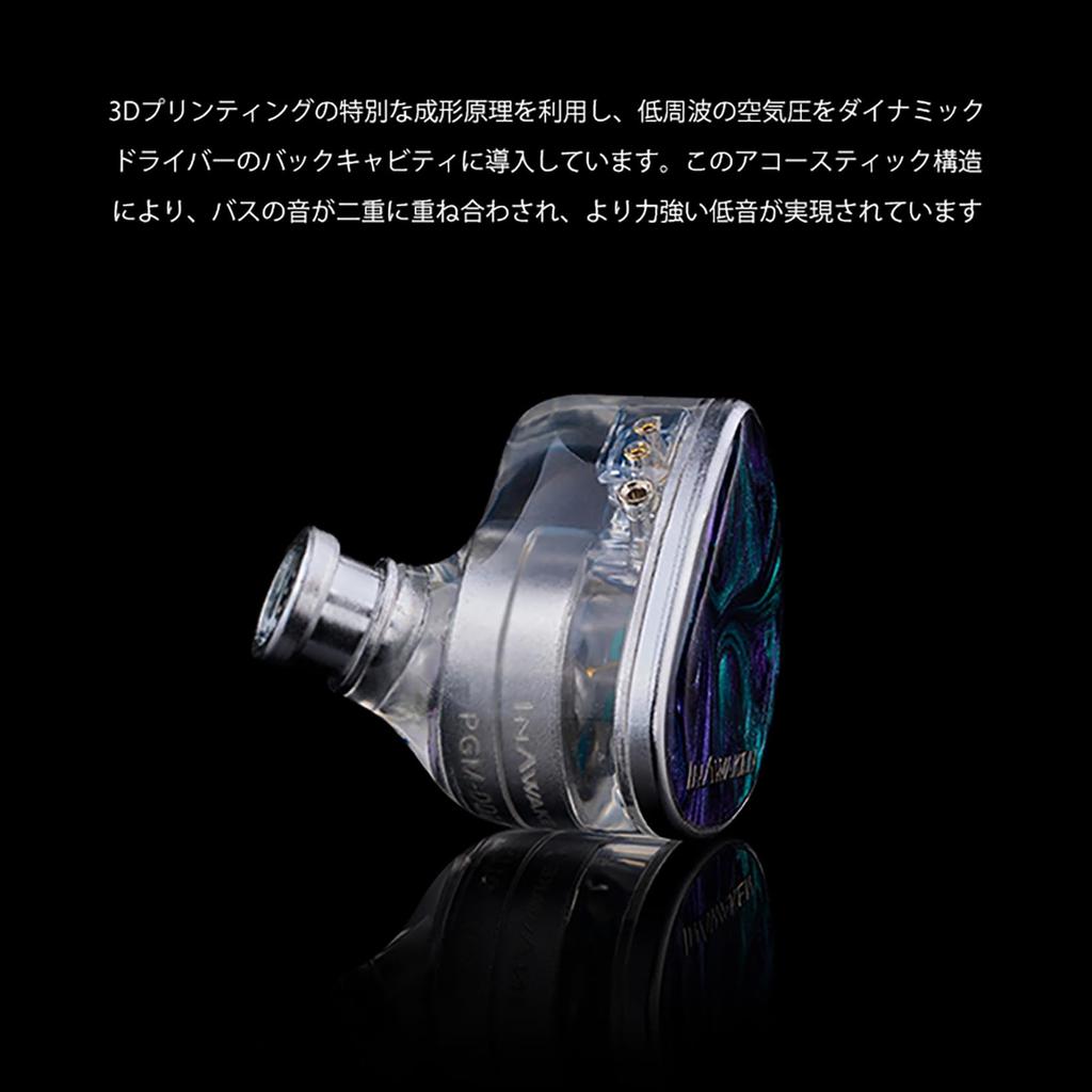 Linsoul INAWAKEN Earphones Equipped with Dynamic Driver Manufactured Aluminum Alloy Driver Housing Made of Medical Grade Resin Material CNC Precision