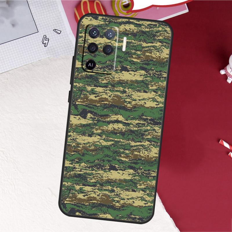 Камуфляжный Военный Чехол Для Oppo A60 A80 A40 A18 A38 A58 A78 A98 A96 A76 A16 A94 A74 A54 A15 A17 A57 A77 A5 Pro