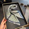 Mulberry silk small square scarf women's fashion spring and summer thin elegant flower printing temperament decorative silk scarf tide