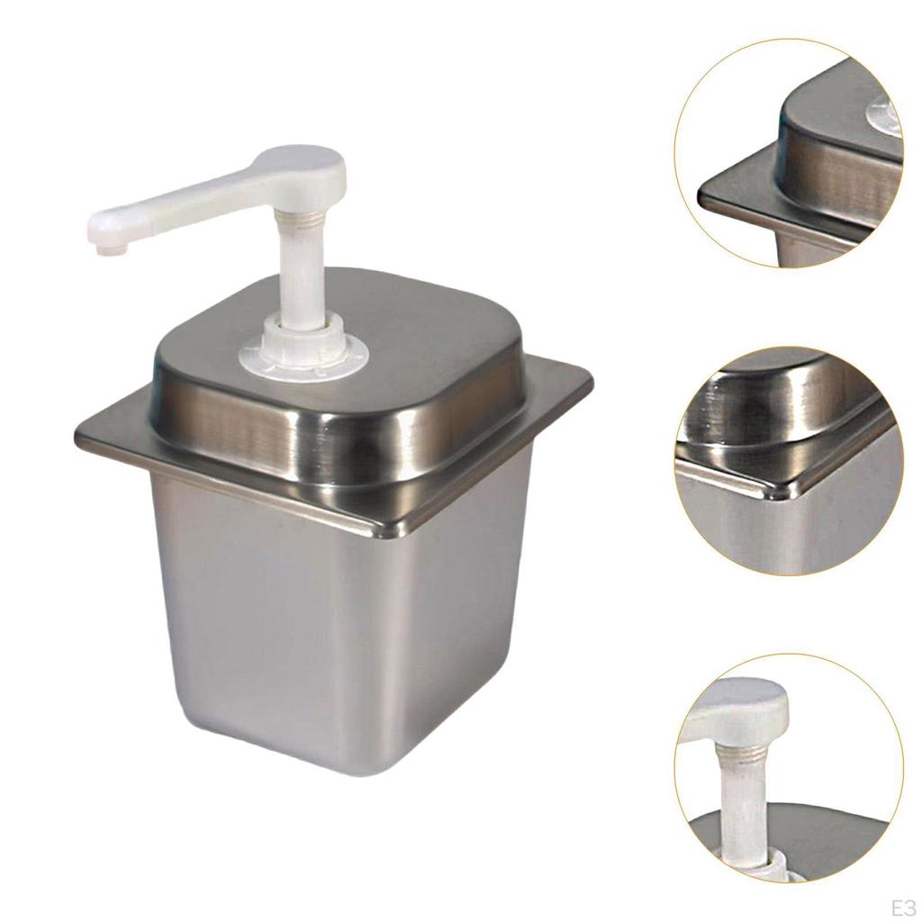 2.3L Sauce Dispenser Pump for Condiments, Manual Press Tool Kitchen And Bar