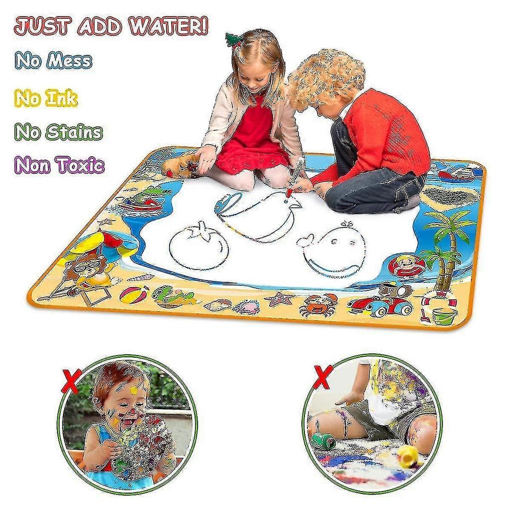 Water Doodle Mat Aqua Drawing Painting Mat Large 100 X 70cm Mess Free Learning Toys Gift - CHUN