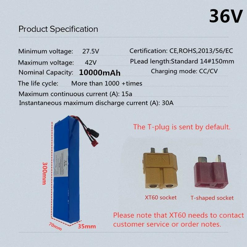 36 В 10S3P 10 Ач для Samsung 33G 18650 3350 мАч с 15A 10S BMS 42 В литиевый аккумулятор Ebike электромобиль велосипед мотороллер