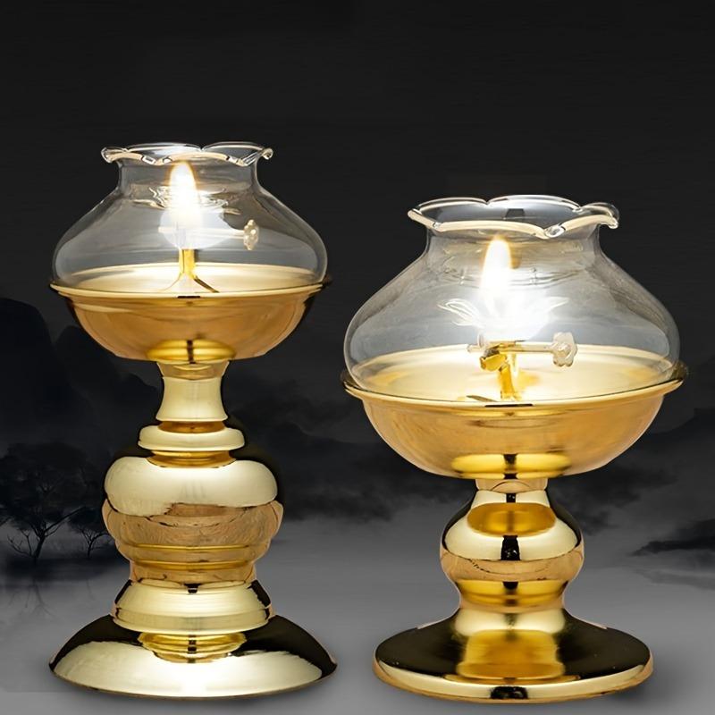 1шт регулируемая металлическая подставка для свечи - мини-масляная лампа, подсвечник, аксессуары с ручкой управления