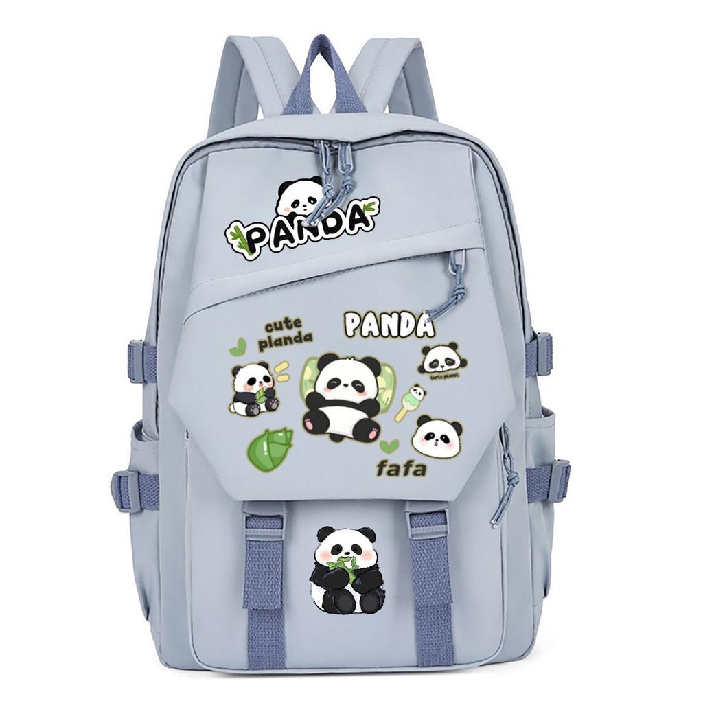 Panda Huahua Cartoon Printed Student Campus Backpack Casual Large Capacity School Bag
