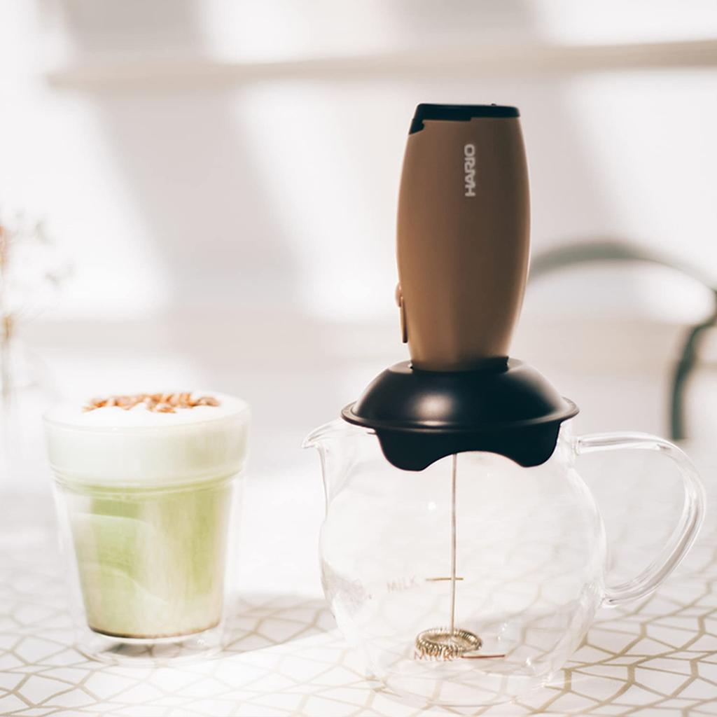 HARIO Creamer Cute Milk Frother, Brown, Gift, Present, CQT-45BR