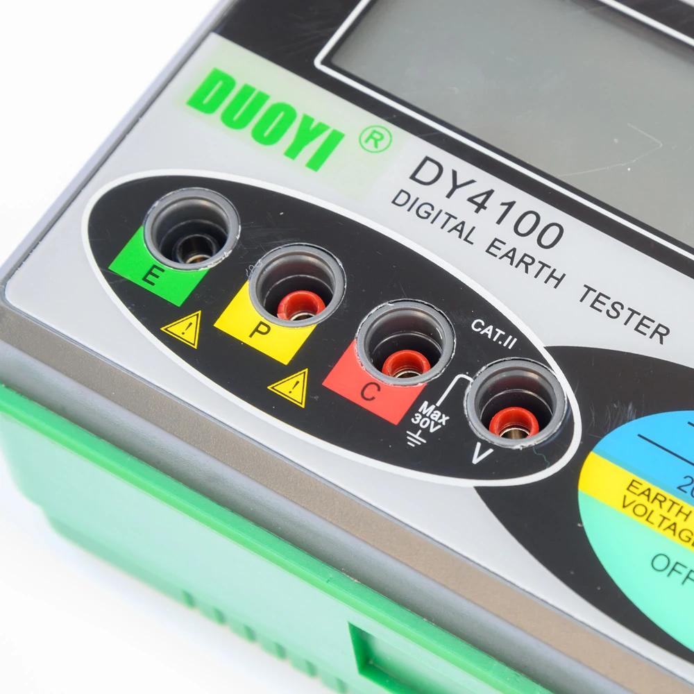 High Accuracy Ground Resistance Meter DY4100  0-2000Ohm Megohmmeter Earth Tester for Lightning Protection & Electrical Safety