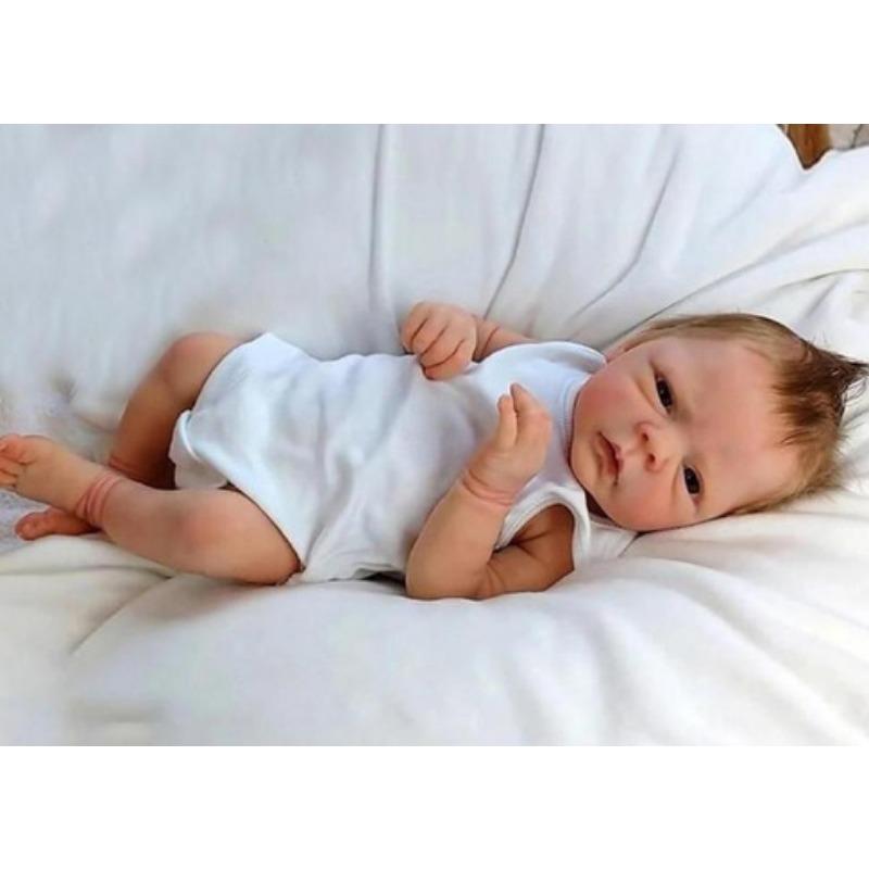 Куклы Reborn Baby Dolls Девочка 45 см 17,7 дюйма Реалистичные куклы новорожденных младенцев, которые выглядят как настоящие куклы, мягкое силиконовое виниловое тело