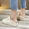 Genuine Leather White Women's Shoes Ugly Cute Square Head with Soft Bottom Ladies Design Square Toe Flat Casual Shoes2024