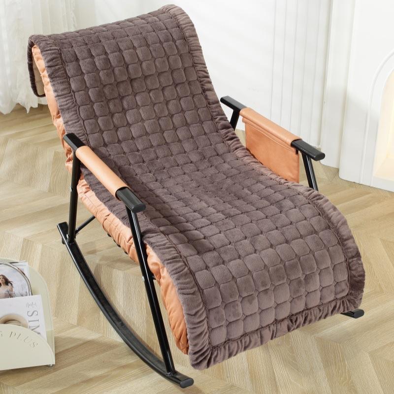 Современное минималистичное офисное кресло-лаунж, плюшевая подушка, спинка, интегрированная толстая противоскользящая складная кровать, кресло-качалка, подушка