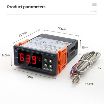 ZFX-7016K Контроллер температуры ЖК-цифровой термостат переключатель точность термометр терморегулятор с K-типа датчиком для дома