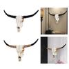 Resin Sheep Skull Wall Art Hand Painted Animal Head Sculpture for Western Bohemian Decor Unique Garden Indoor Hanging Display