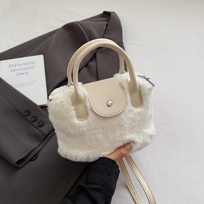 Маленькая сумочка, Пушистая сумочка, Милая и пушистая, Одноплечевая сумка-ведро кроссбоди