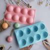 Силиконовая форма для выпечки пудинга в форме полусферы с 8 отверстиями, круглая форма для шоколадных конфет, льда, домашняя форма для закусок, мыла, свечей, подарки