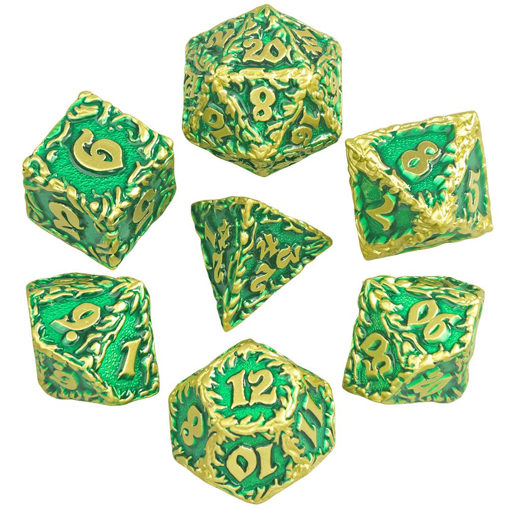 Металлические игральные кости 7 шт. Набор многогранных игральных костей DND для настольной игры DND Roll Playing, аксессуары для настольной игры