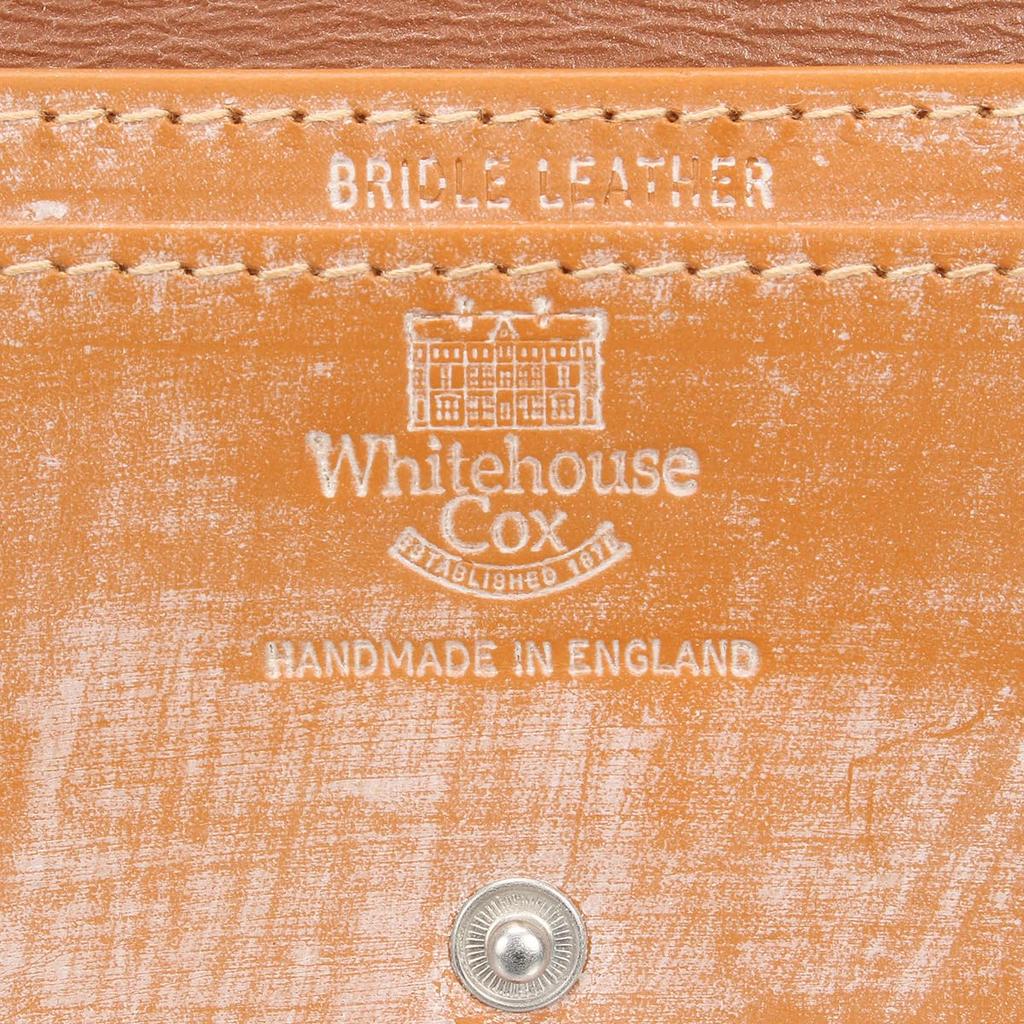 Whitehouse Cox S1751 Buttoned Business Card Red Holder, Leather, Men's