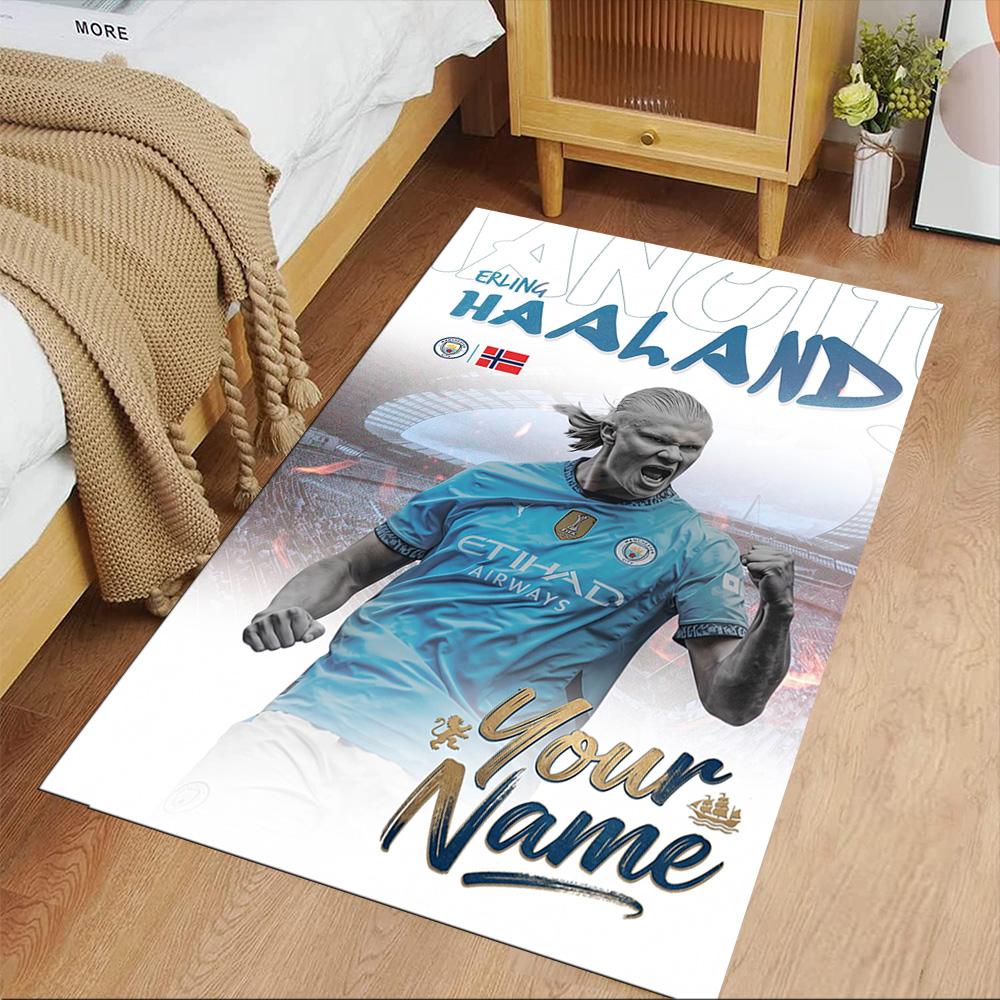 Haaland Personalized Name Carpet Design for Bedrooms Outdoor Foyer Entryway Anti-slip Rug Decorate Offices Spiritual Gift