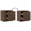Nightstands with LED Lights 2 pcs Brown Oak Wood Material