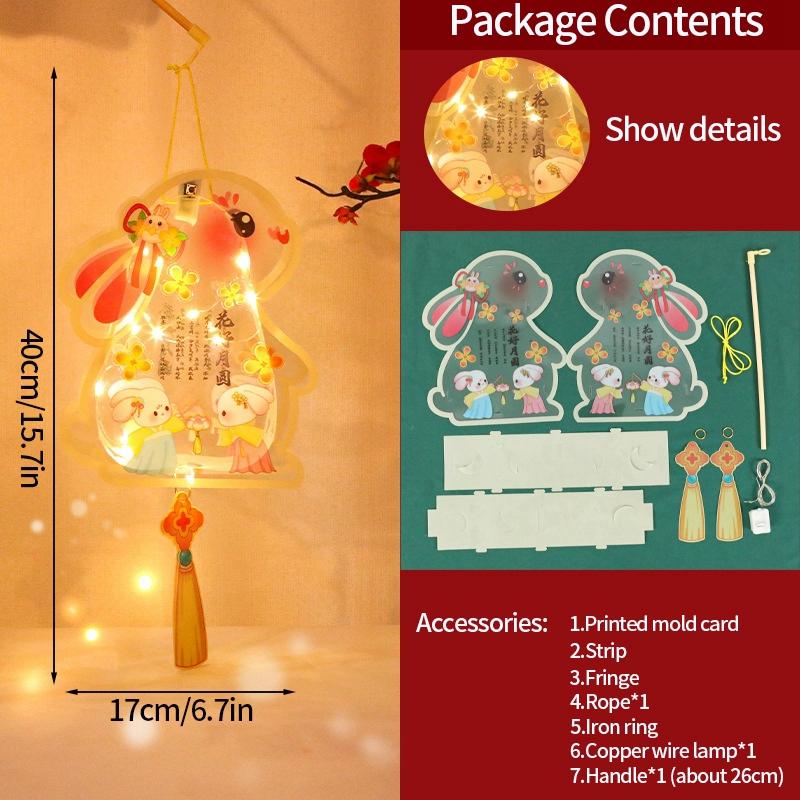 Chinese Paper Lantern Mid- Autumn Festival Lanterns Japanese Lantern Wedding Accessorie Autumn Decor DIY Material Pack