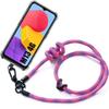 Case - Samsung - Galaxy M13 - Shockproof Protection - Anti-Scratch - Pink Lanyard