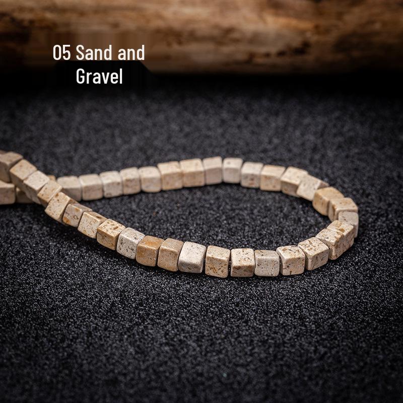 Кубики из натурального камня лазурита и бирюзы 4 мм – Креативный стиль