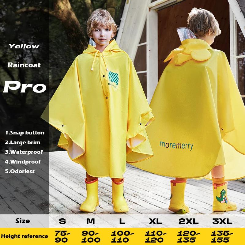 Милый утепленный детский плащ с героями мультфильмов, пончо, дождевик для малышей, детская дождевика с большими полями, ветрозащитный студенческий дождевик, костюм