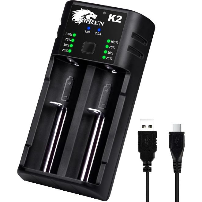 IMREN 18650 Battery Charger,21700 Battery Charger for 3.7V 14500 10400 18500 18350 18650 18700 20700 21700 22650 26650 Li-ion Battery,1.2V