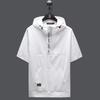 Men's Breathable Short Sleeve Hooded Quick Dry Pullover Short Sleeve Large Size Short Sleeve Top