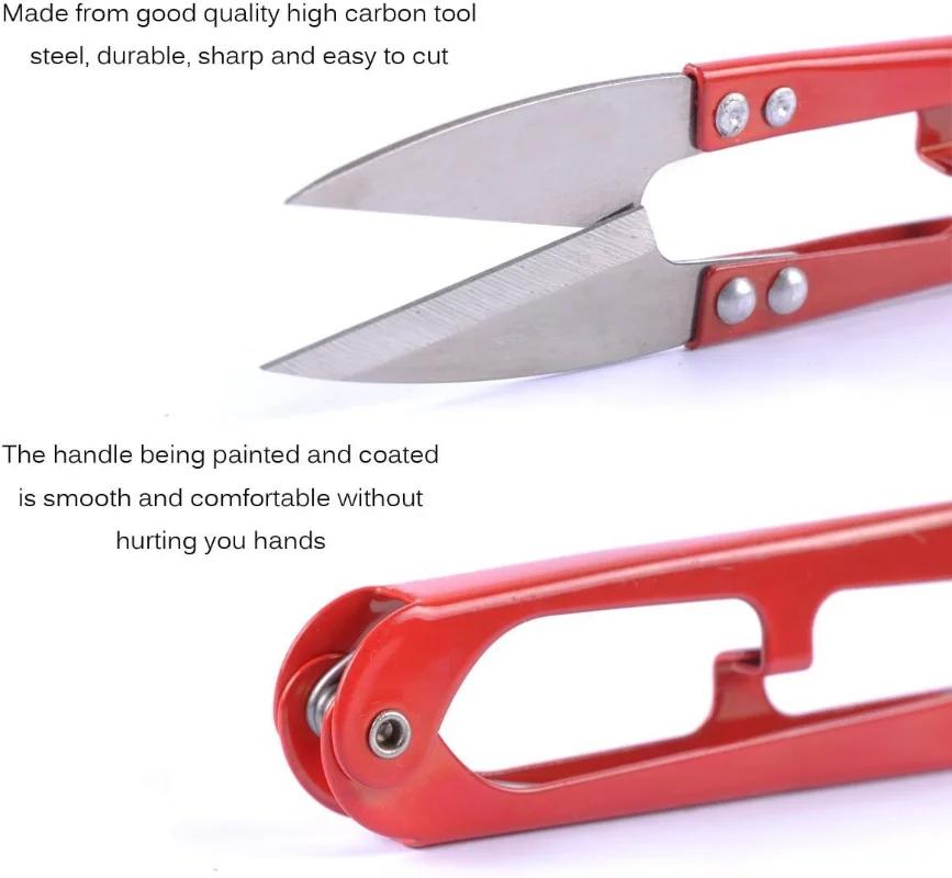 2 шт. U-образные новые портативные мини-ножницы из нержавеющей стали для стежка, кусачки для обрезки лески, необходимые аксессуары для рукоделия