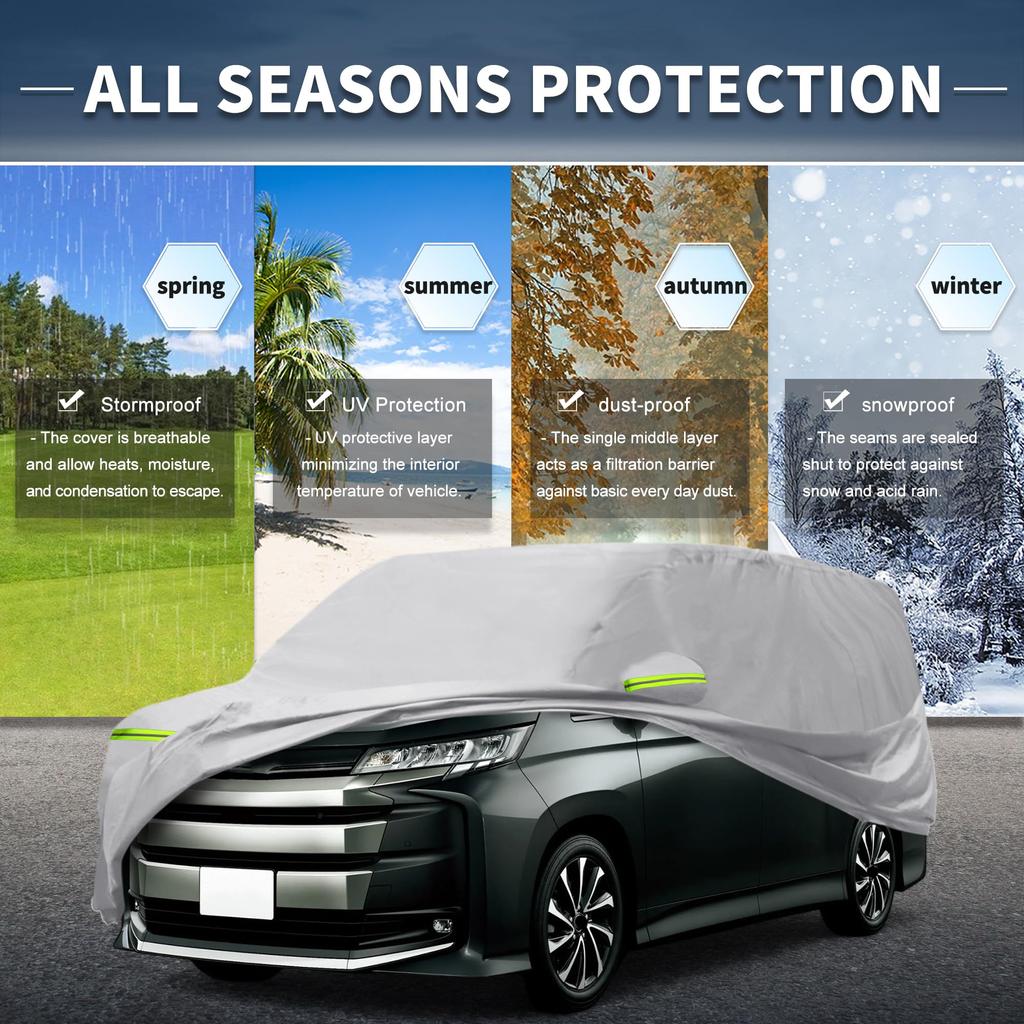 X AUTOHAUX Автомобильный чехол для кузова Toyota Noah Новый Водонепроницаемая ткань Легкий Удобен для женщин Флисовая подкладка Защищает поверхность краски