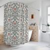 William Morris Style Shower Curtain - Sage Green Botanical Art Nouveau Design, Vintage Cottagecore Bathroom Decor