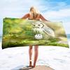 Cartoon Owl Series Seaside Vacation Beach Towel Swimming Bath Towel Microfiber Sports Towel